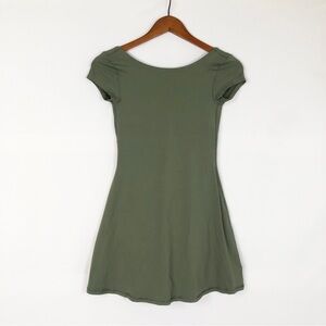 NEW Offline By Aerie Real Me XTRA Back Me Up Dress Size XS Olive Fun Green